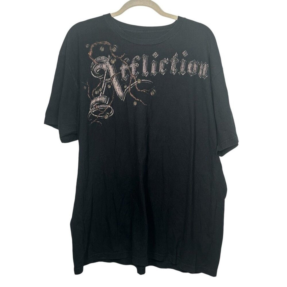 Y2K Affliction Skulls Tree T Shirt Size 3XL